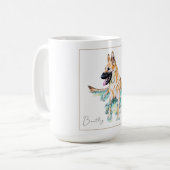 Personalisierter deutscher Schäferhund Malinois Kaffeetasse (Vorderseite Links)