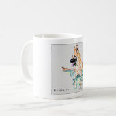 Personalisierter deutscher Schäferhund Malinois Kaffeetasse (Vorderseite Links)