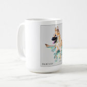 Personalisierter deutscher Schäferhund Malinois Kaffeetasse (Vorderseite Links)