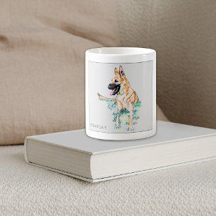 Personalisierter deutscher Schäferhund Malinois Kaffeetasse