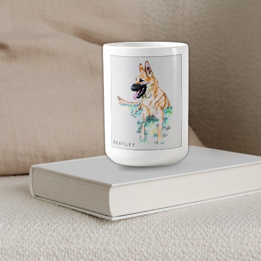 Personalisierter deutscher Schäferhund Malinois Kaffeetasse