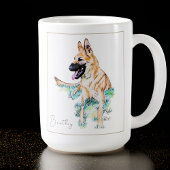 Personalisierter deutscher Schäferhund Malinois Kaffeetasse