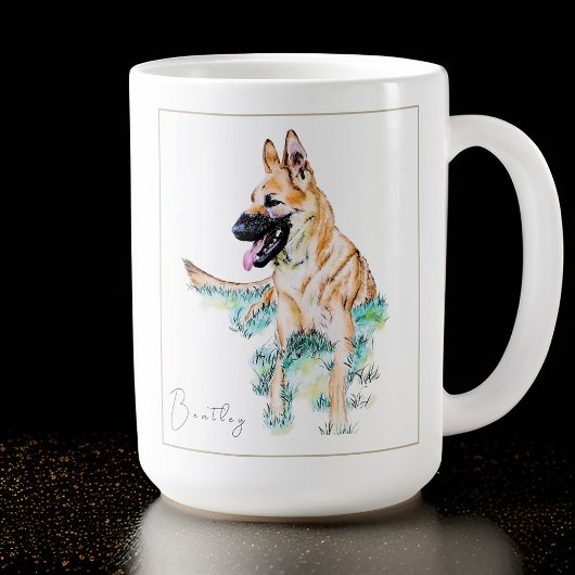 Personalisierter deutscher Schäferhund Malinois Kaffeetasse