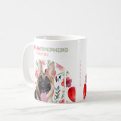 Personalisierter deutscher Schäferhund Mama! Mug Kaffeetasse (Vorderseite Links)