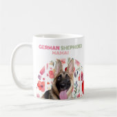 Personalisierter deutscher Schäferhund Mama! Mug Kaffeetasse (Links)