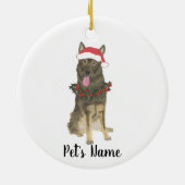 Personalisierter deutscher Schäferhund (Sable) Keramik Ornament (Hinten)