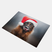 Personalisierter deutscher Schäferhund Santa Doorm Fußmatte (Schrägansicht)
