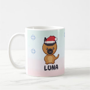 Personalisierter deutscher Schäferhund-Weihnachtsb Kaffeetasse
