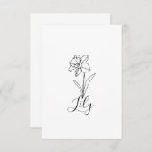 Personalisierter Dezember Narcissus Geburtstagsges Dankeskarte (Vorne/Hinten)