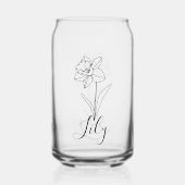 Personalisierter Dezember Narcissus Geburtstagsges Dosenglas (Rückseite)