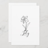 Personalisierter Dezember Narcissus Geburtstagsges Einladung (Vorne/Hinten)