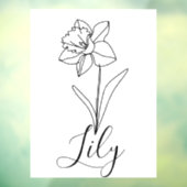 Personalisierter Dezember Narcissus Geburtstagsges Fensteraufkleber (Blatt 3)