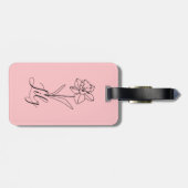 Personalisierter Dezember Narcissus Geburtstagsges Gepäckanhänger (Rückseite horizontal)