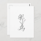 Personalisierter Dezember Narcissus Geburtstagsges Postkarte (Vorne/Hinten)