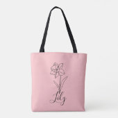 Personalisierter Dezember Narcissus Geburtstagsges Tasche (Rückseite)