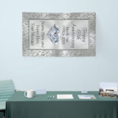 Personalisierter Diamant-60. Jahrestags-Fahnen Banner (Messeveranstaltung)