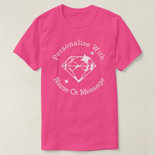 PERSONALISIERTER Diamant Graphic Pink T-Shirt (Design vorne)