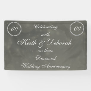 Personalisierter Diamant-Hochzeits-Jahrestag Banner