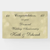 Personalisierter Diamant-Hochzeitstag Banner (Horizontal)