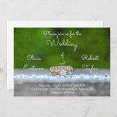 Personalisierter Diamant-Verlobung Einladung (Vorne/Hinten)