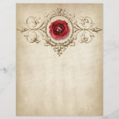 Personalisierter Diamantenring und rote Rose Einla (Rückseite)