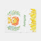 Personalisierter die Fleece-Decken-Löwe-Dschungel Fleecedecke (Vorderseite (Horizontal))