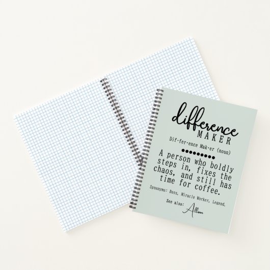 Personalisierter Differenzmaker - Definition-Journ Notizblock (Innenseite)