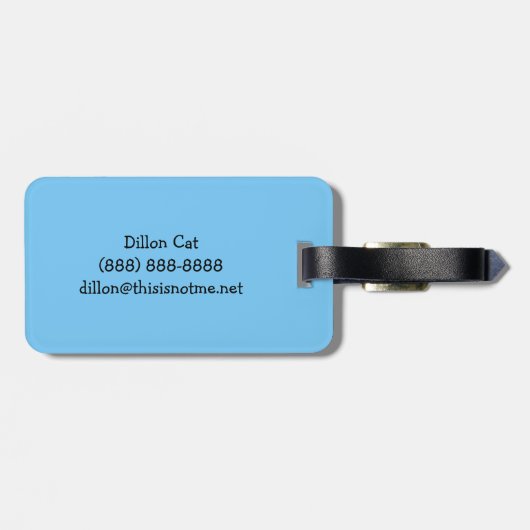 Personalisierter Dillon Gepäckanhänger (Rückseite horizontal)