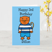 Personalisierter Dillon Karte (Gelbe Blume)