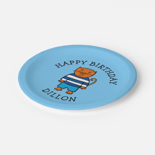Personalisierter Dillon Pappteller (Schrägansicht)