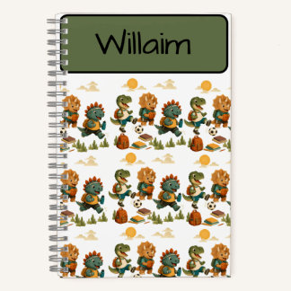 Personalisierter Dino-Mite-Athlet Notizblock