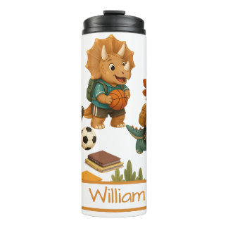 Personalisierter Dino-Mite-Athlet Thermosbecher