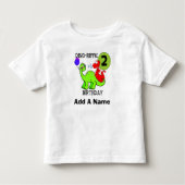 Personalisierter Dinosaurier-2. Kleinkind T-shirt (Vorderseite)