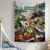 Personalisierter Dinosaurier Blanket Boys Geschenk Fleecedecke