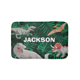 Personalisierter Dinosaurier Kinder Dino Jurassic  Badematte