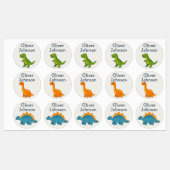 Personalisierter Dinosaurier Kinder Name Schule Etiketten (Blatt)
