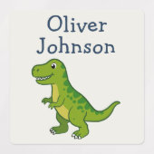 Personalisierter Dinosaurier Kinder Name Schule Etiketten (Design 1)