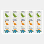 Personalisierter Dinosaurier Kinder Name Schule Etiketten (Blatt)