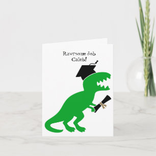 Personalisierter Dinosaurier Kindergarten Abschlus Karte