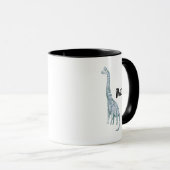 Personalisierter Dinosaurier mit Namen Tasse (VorderseiteRechts)