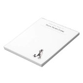 Personalisierter Dinosaurier Notepad Notizblock (Rotiert)