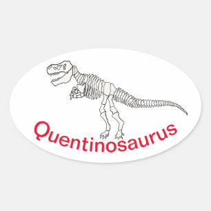 Personalisierter Dinosauriername Ovaler Aufkleber
