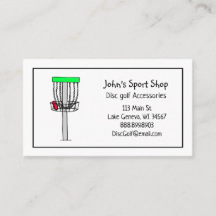 Personalisierter Disc-Golf-Shop Visitenkarte