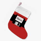 Personalisierter Diskette-Sankt-Gurt-Strumpf Kleiner Weihnachtsstrumpf (Vorderansicht (hängend))