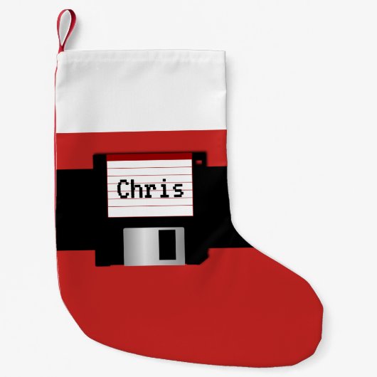 Personalisierter Diskette-Sankt-Gurt-Strumpf Kleiner Weihnachtsstrumpf (Vorderseite)