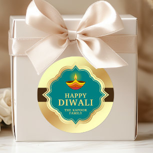 Personalisierter Diwali-Aufkleber Runder Aufkleber