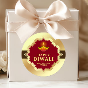 Personalisierter Diwali-Aufkleber Runder Aufkleber