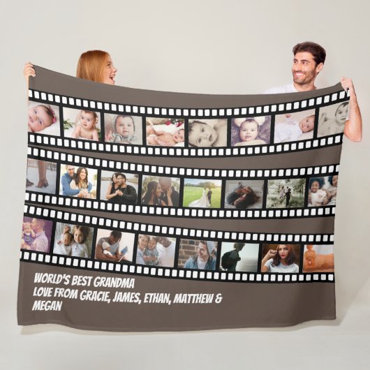 Personalisierter DIY-Maßstab für Fotocollage-Film Fleecedecke (Beispiel)
