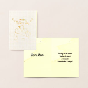 Personalisierter DIY Muttertag mit Originalgedicht Folienkarte