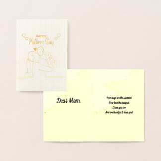 Personalisierter DIY Muttertag mit Originalgedicht Folienkarte